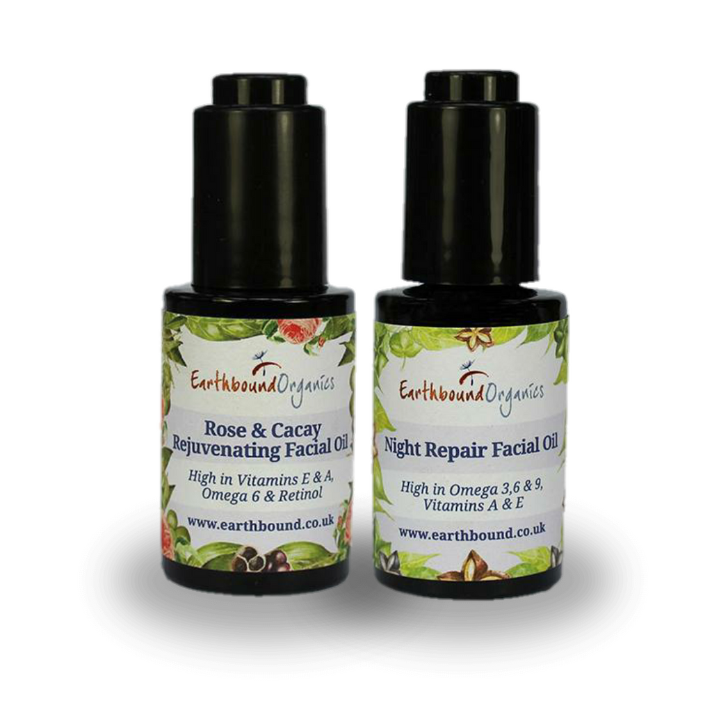 Rose and Cacay Facial oil, Night Repair facial oil Duo